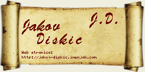Jakov Diskić vizit kartica